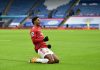 An unpublished Boxing Day Rashford scores against Leicester City