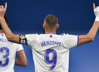 Karim-dependencia Karim Benzema celebra un gol con el Real Madrid