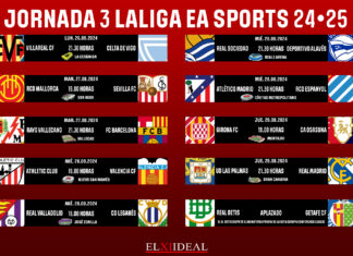 Horarios jornada 3 LaLiga EA Sports 2024/2025 Horarios jornada 3 LaLiga EA Sports 2024-2025