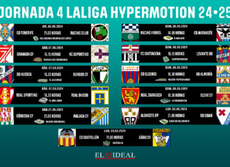 Horarios jornada 4 LaLiga Hypermotion 2024/2025 Horarios jornada 4 LaLiga Hypermotion 2024/2025