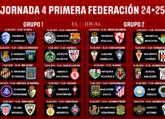 Horarios jornada 4 Primera Federación 2024/2025 Horarios jornada 4 Primera Federación 2024/2025