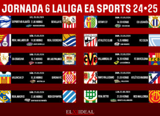 Horarios jornada 6 LaLiga EA Sports 2024/2025 Horarios jornada 6 LaLiga EA Sports 2024/2025
