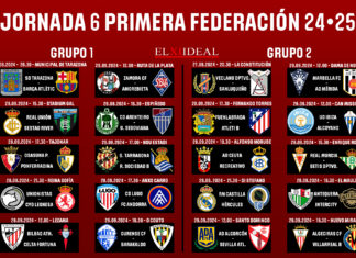 Horarios jornada 6 Primera Federación 2024/2025 Horarios jornada 6 Primera Federación 2024/2025