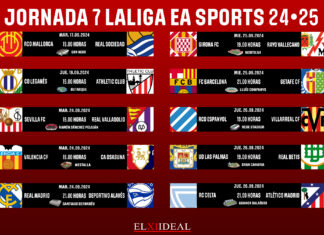 Horarios jornada 7 LaLiga EA Sports 2024/2025 Horarios jornada 7 LaLiga EA Sports 2024/2025