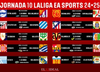Horarios jornada 10 LaLiga EA Sports 2024/2025 Horarios jornada 10 LaLiga EA Sports 2024/2025