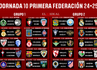Horarios jornada 10 Primera Federación 2024/2025 Horarios jornada 10 Primera Federación 2024/2025