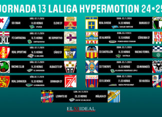 Horarios jornada 13 LaLiga Hypermotion 2024/2025 Horarios jornada 13 LaLiga Hypermotion 2024/2025