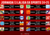 Horarios jornada 13 LaLiga EA Sports 2024/2025 Horarios jornada 13 LaLiga EA Sports 2024/2025