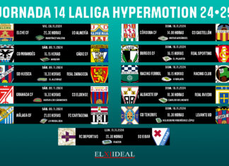 Horarios jornada 14 LaLiga Hypermotion 2024/2025 Horarios jornada 14 LaLiga Hypermotion 2024/2025