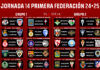 Horarios jornada 14 Primera Federación 2024/2025 Horarios jornada 14 Primera Federación 2024/2025