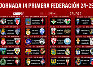 Horarios jornada 14 Primera Federación 2024/2025 Horarios jornada 14 Primera Federación 2024/2025
