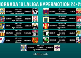 Horarios jornada 19 LaLiga Hypermotion 2024/2025 Horarios jornada 19 LaLiga Hypermotion 2024/2025
