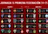 Horarios jornada 16 Primera Federación 2024/2025 Horarios jornada 16 Primera Federación 2024/2025