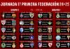 Horarios jornada 17 Primera Federación 2024/2025 Horarios jornada 17 Primera Federación 2024/2025