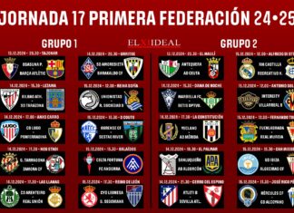 Horarios jornada 17 Primera Federación 2024/2025 Horarios jornada 17 Primera Federación 2024/2025