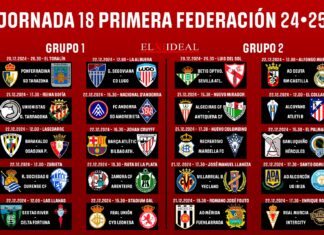 Horarios jornada 18 Primera Federación 2024/2025 Horarios jornada 18 Primera Federación 2024/2025