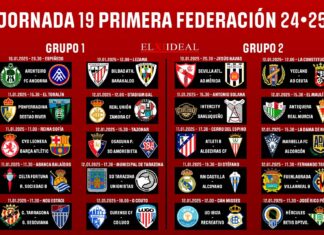 Horarios jornada 19 Primera Federación 2024/2025 Horarios jornada 19 Primera Federación 2024-2025