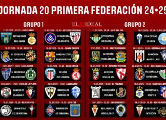 Horarios jornada 20 Primera Federación 2024/2025 Horarios jornada 20 Primera Federación 2024/2025
