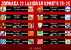 Horarios jornada 22 LaLiga EA Sports 2024/2025 Horarios jornada 22 LaLiga EA Sports 2024/2025