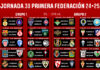 Horarios jornada 30 Primera Federación 2024/2025 Horarios jornada 30 Primera Federación 2024-2025