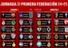 Horarios jornada 31 Primera Federación 2024/2025 Horarios jornada 31 Primera Federación 2024/2025