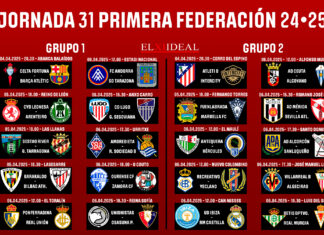 Horarios jornada 31 Primera Federación 2024/2025 Horarios jornada 31 Primera Federación 2024/2025