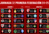 Horarios jornada 32 Primera Federación 2024/2025 Horarios Jornada 32 Primera Federación 2024-2025