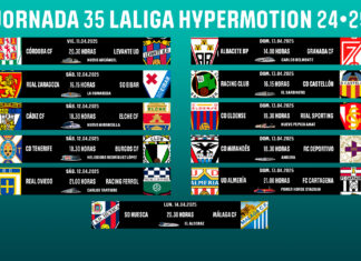 Horarios jornada 35 LaLiga Hypermotion 2024/2025 Horarios Jornada 35 LaLiga Hypermotion 2024/2025