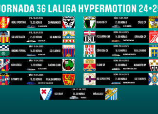 Horarios jornada 36 LaLiga Hypermotion 2024/2025 Horarios jornada 36 LaLiga Hypermotion 2024/2025