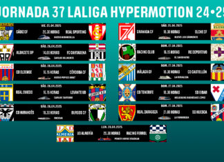 Horarios jornada 37 LaLiga Hypermotion 2024/2025 Horarios Jornada 37 LaLiga Hypermotion 2024/2025