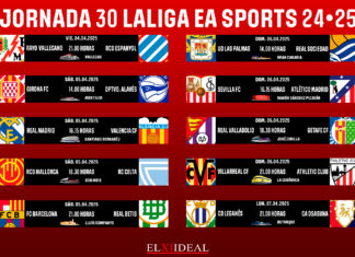Horarios jornada 30 LaLiga EA Sports 2024/2025 Horarios jornada 30 LaLiga EA Sports 2024/2025