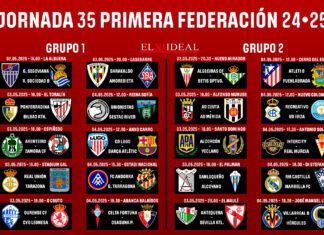 Horarios jornada 35 Primera Federación 2024/2025 Horarios jornada 35 Primera Federación 2024/2025