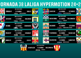 Horarios jornada 38 LaLiga Hypermotion 2024/2025 Horarios jornada 38 LaLiga Hypermotion 2024/2025