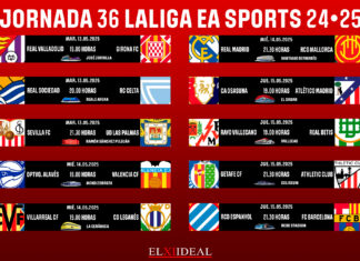 Horarios jornada 36 LaLiga EA Sports 2024/2025 Horarios jornada 36 LaLiga EA Sports 2024/2025