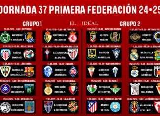 Horarios jornada 37 Primera Federación 2024/2025 Horarios jornada 37 Primera Federación 2024/2025
