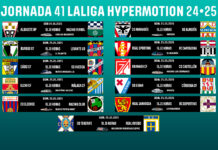 Horarios jornada 41 LaLiga Hypermotion 2024/2025 Horarios jornada 41 LaLiga Hypermotion 2024/2025