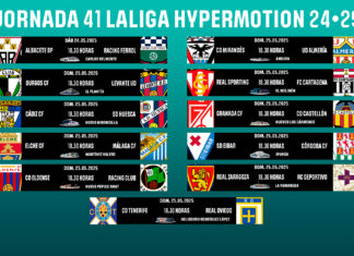Horarios jornada 41 LaLiga Hypermotion 2024/2025 Horarios jornada 41 LaLiga Hypermotion 2024/2025
