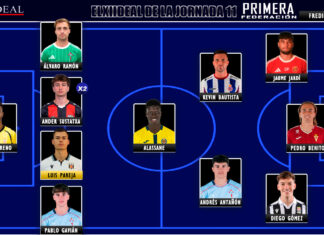 ELXIIDEAL de la jornada 11 en la Primera RFEF 25/26 ELXIIDEAL de la jornada 11 en la Primera RFEF 25/26