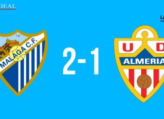 El Málaga despega ante el Almería (2-1) El Málaga despega ante el Almería (2-1)