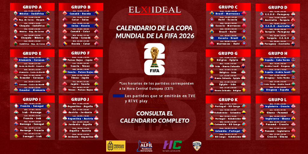 Calendario Mundial 2026