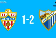 El Málaga toca el cielo en Almería y regresa a Primera División (1-2) El Málaga toca el cielo en Almería y regresa a Primera División (1-2)
