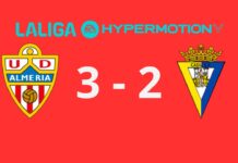 El Almería vuelve a sonreír con un Cipenga estelar (3-2)