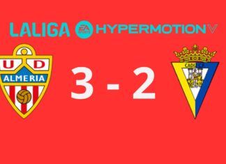 El Almería vuelve a sonreír con un Cipenga estelar (3-2)