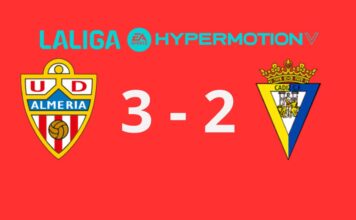 El Almería vuelve a sonreír con un Cipenga estelar (3-2)