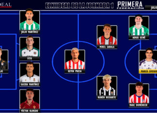El Once Ideal de la jornada 1 en Primera Federación 26/27 El Once Ideal de la jornada 1 en Primera Federación 26/27
