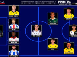 El Once Ideal de la jornada 4 en Primera Federación 26/27 El Once Ideal de la jornada 4 en Primera Federación 26/27
