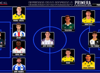 El Once Ideal de la jornada 4 en Primera Federación 26/27 El Once Ideal de la jornada 4 en Primera Federación 26/27
