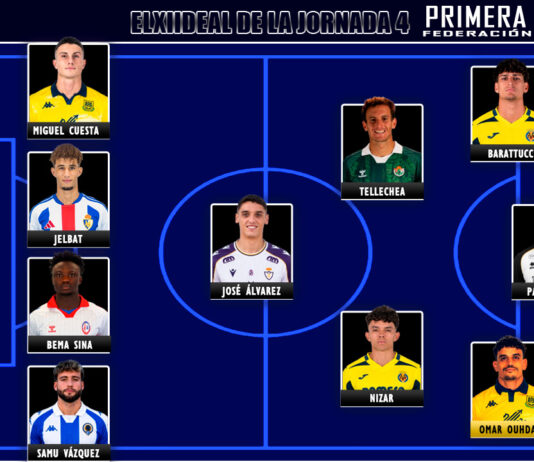 El Once Ideal de la jornada 4 en Primera Federación 26/27 El Once Ideal de la jornada 4 en Primera Federación 26/27