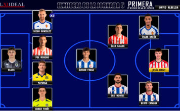 El Once Ideal de la jornada 5 en Primera Federación 26/27 El Once Ideal de la jornada 5 en Primera Federación 26/27