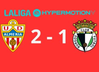 El Almería sigue al alza con remontada ante el Burgos (2-1) El Almería sigue al alza con remontada ante el Burgos (2-1)